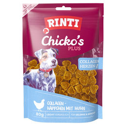 Produktbild von Rinti Chicko Plus Collagen Hearts 80 g - 12 Stück