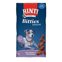 Produktbild von RINTI Extra Bitties Senior Huhn & Truthahn - 16 x 75 g