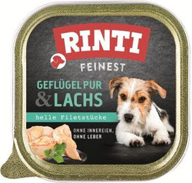 Produktbild von RINTI Feinest Adult Geflügel pur und Lachs 22x150 g