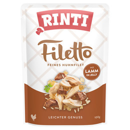 Produktbild von Rinti Filetto Jelly Huhn & Lamm - 24 x 100 g