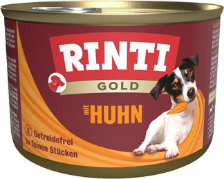 Produktbild von RINTI Gold 185g Dose Hundenassfutter Sparpaket 24 x 185 Gramm Adult Huhn
