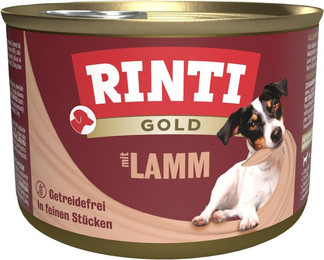 Produktbild von RINTI Gold 185g Dose Hundenassfutter Sparpaket 24 x 185 Gramm Adult Lamm