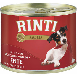 Produktbild von Rinti Gold Ente Nassfutter für Hunde - 12 x 185 g