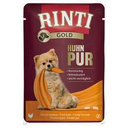 Produktbild von Rinti Gold Huhn Pur Nassfutter für Hunde - 10 x 100 g