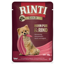 Produktbild von Rinti Gold Huhn & Rind Nassfutter für kleine Hunde - 10 x 100 g