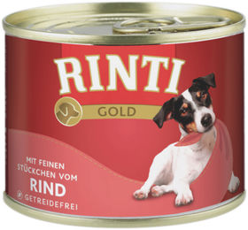 Produktbild von RINTI Gold Rind Nassfutter für kleine Hunde - 12 x 185 g