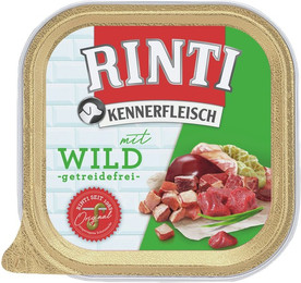 Produktbild von RINTI Kennerfleisch 300 Gramm Hundenassfutter 18 x 300 Gramm Wild