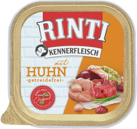 Produktbild von RINTI Kennerfleisch 300 Gramm Hundenassfutter Sparpaket 18 x 300 Gramm Huhn