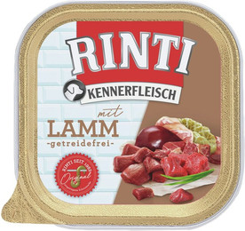 Produktbild von RINTI Kennerfleisch 300 Gramm Hundenassfutter Sparpaket 18 x 300 Gramm Lamm