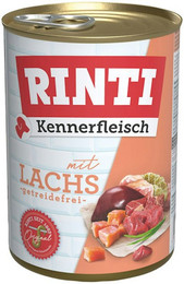 Produktbild von RINTI Kennerfleisch 400g Dose Hundenassfutter 24 x 400 Gramm Lachs