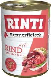 Produktbild von RINTI Kennerfleisch 400g Dose Hundenassfutter 24 x 400 Gramm Rind