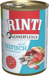 Produktbild von RINTI Kennerfleisch 400g Dose Hundenassfutter 24 x 400 Gramm Seefisch
