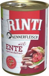 Produktbild von RINTI Kennerfleisch 400g Dose Hundenassfutter 48 x 400 Gramm Ente