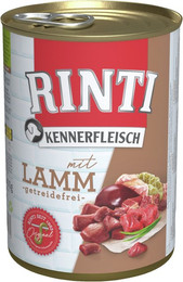 Produktbild von RINTI Kennerfleisch 400g Dose Hundenassfutter 48 x 400 Gramm Lamm