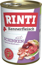 Produktbild von RINTI Kennerfleisch 400g Dose Hundenassfutter 48 x 400 Gramm Schinken