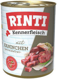 Produktbild von RINTI Kennerfleisch 800g Dose Hundenassfutter 12 x 800 Gramm Kaninchen