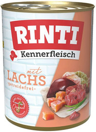 Produktbild von RINTI Kennerfleisch 800g Dose Hundenassfutter 24 x 800 Gramm Lachs