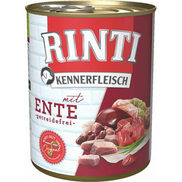 Produktbild von Rinti Kennerfleisch Ente Nassfutter für Hunde - 12 x 800 g