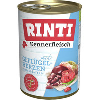 Produktbild von RINTI Kennerfleisch Geflügelherzen Hundenassfutter - 48 x 400 g