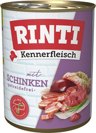 Produktbild von RINTI Kennerfleisch Hundefutter Schinken - 24 x 800 g