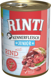 Produktbild von RINTI Kennerfleisch Junior 400g Dose Hundenassfutter 24 x 400 Gramm Rind