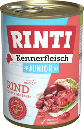 Produktbild von RINTI Kennerfleisch Junior Rind Hundenassfutter - 48 x 400 g