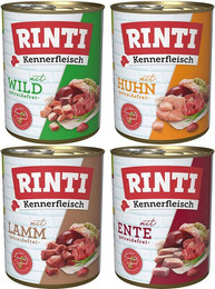 Produktbild von Rinti Kennerfleisch Mix Lamm & Huhn & Ente & Wild 24x800g