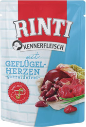 Produktbild von RINTI Kennerfleisch PB 400 Gramm Hundenassfutter 20 x 400 Gramm Geflügelherzen