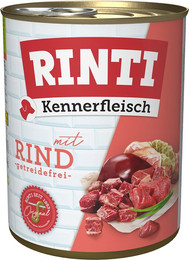 Produktbild von RINTI Kennerfleisch Rind Nassfutter für Hunde - 24 x 800 g