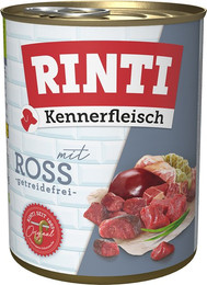 Produktbild von RINTI Kennerfleisch Ross Hundefutter - 24 x 800 g