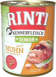 Produktbild von RINTI Kennerfleisch Senior 800g Dose Hundenassfutter Sparpaket 36 x 800 Gramm Huhn