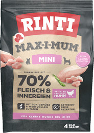 Produktbild von RINTI Max-I-Mum Mini Huhn Hundetrockenfutter Sparpaket 2 x 4 Kilogramm