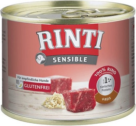 Produktbild von Rinti Sensible Rind + Reis - 12 x 185 g