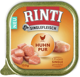 Produktbild von RINTI Singlefleisch 150g Hundenassfutter Sparpaket 20 x 150 Gramm Huhn Pur