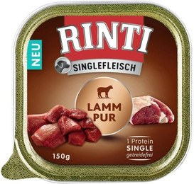 Produktbild von RINTI Singlefleisch 150g Hundenassfutter Sparpaket 20 x 150 Gramm Lamm Pur