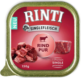 Produktbild von RINTI Singlefleisch 150g Hundenassfutter Sparpaket 20 x 150 Gramm Rind Pur