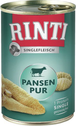 Produktbild von RINTI Singlefleisch 400g Dose Hundenassfutter 12 x 400 Gramm Pansen Pur