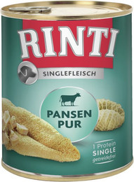 Produktbild von RINTI Singlefleisch 800g Dose Hundenassfutter Sparpaket 24 x 800 Gramm Pansen Pur
