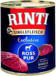 Produktbild von RINTI Singlefleisch Exclusive 800g Dose Hundenassfutter 6 x 800 Gramm Ross Pur