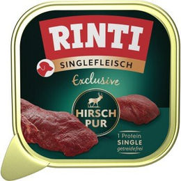 Produktbild von RINTI Singlefleisch Exclusive Nassfutter Hund, Adult 10x150 g Hirsch