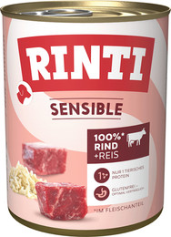 Produktbild von Rinti Sparpaket 12 x 800g Sensible Rind&Reis