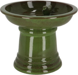 Produktbild von Rivanto Keramik Vogeltränke mit Standfuß Ø29 cm grün