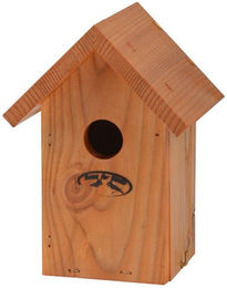 Produktbild von Rivanto Nistkasten, Vogelhaus für Blaumeisen, mit Bitumendach, Maße: 11 x 14 x 26 cm