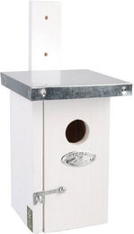 Produktbild von Rivanto Nistkasten Zaunkönig mit Zinkdach weiß