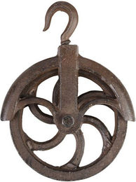 Produktbild von Rivanto Outdoor-Spielzeug, Gusseisen, Flaschenzugrolle aus Gusseisen, 14 x 4.5 x 18 cm, sehr stabil