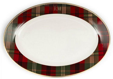 Produktbild von Rivièra Maison Geschirr Servierplatte Tartan Karomuster Serving Plate (34,5cm)
