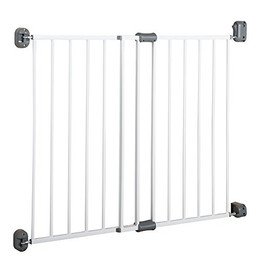Produktbild von roba Türschutzgitter Easy Step Metall weiß variabel 60-97 cm - 1 Stk.