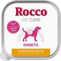 Produktbild von Rocco Diet Care Diabetic Huhn & Rind mit Reis - 10 x 150 g