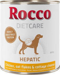 Produktbild von Rocco Diet Care Hepatic Huhn mit Haferflocken & Hüttenkäse - 24 x 800 g