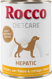 Produktbild von Rocco Diet Care Hepatic Huhn mit Haferflocken & Hüttenkäse - 24 x 400 g